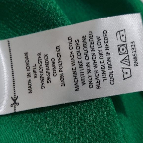 CECE Green V Neck Tie Sleeve Blouse Top Sz XL - Picture 9 of 10